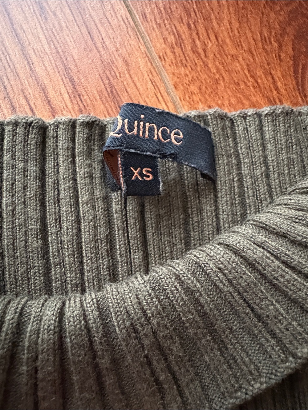 Quince Cotton Cashmere Ribbed Boatneck Tank Olive XS EUC - Picture 4 of 7
